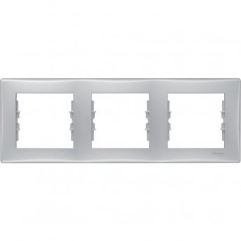 3-постовая рамка SCHNEIDER ELECTRIC SEDNA, горизонтальная, АЛЮМИНИЙ