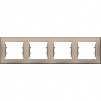 4-постовая рамка SCHNEIDER ELECTRIC SEDNA, горизонтальная, ТИТАН