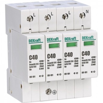 Ограничитель перенапряжения SCHNEIDER ELECTRIC DEKRAFT ОП101-4P-040-C-420 Ограничитель перенапряжения SCHNEIDER ELECTRIC DEKRAFT ОП101-4P-040-C-420