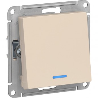 1-клавишный переключатель SCHNEIDER ELECTRIC ATLASDESIGN с подсветкой, 10АХ, механизм, БЕЖЕВЫЙ