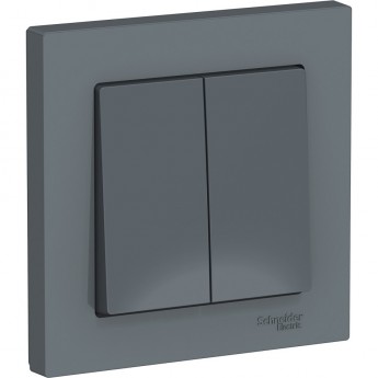 2-клавишный выключатель SCHNEIDER ELECTRIC ATLASDESIGN в сборе, ГРИФЕЛЬ