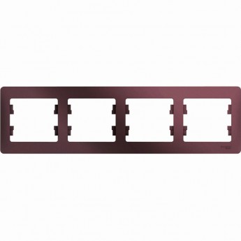 4-постовая рамка SCHNEIDER ELECTRIC GLOSSA, горизонтальная, БАКЛАЖАНОВЫЙ