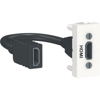 Розетка SCHNEIDER ELECTRIC UNICA MODULAR HDMI, 1 модуль, белый