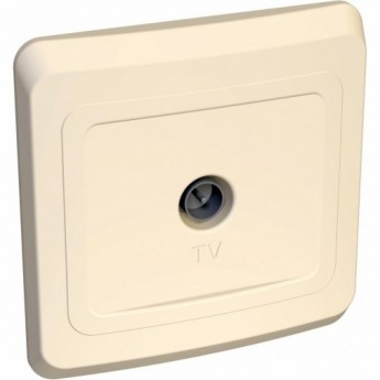 Розетка SCHNEIDER ELECTRIC ЭТЮД С/У телевизионная, кремовый, Россия
