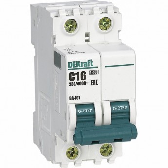 Автоматический выключатель SCHNEIDER ELECTRIC DEKRAFT 2Р 40А х-ка D ВА-101 4,5кА
