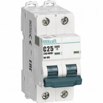 Автоматический выключатель SCHNEIDER ELECTRIC DEKRAFT ВА105-2P-010A-C