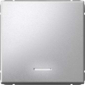 Выключатель 1-клавишный SCHNEIDER ELECTRIC ARTGALLERY GAL000313 (сх. 1а) 10AX с подсветкой механизм, алюминий